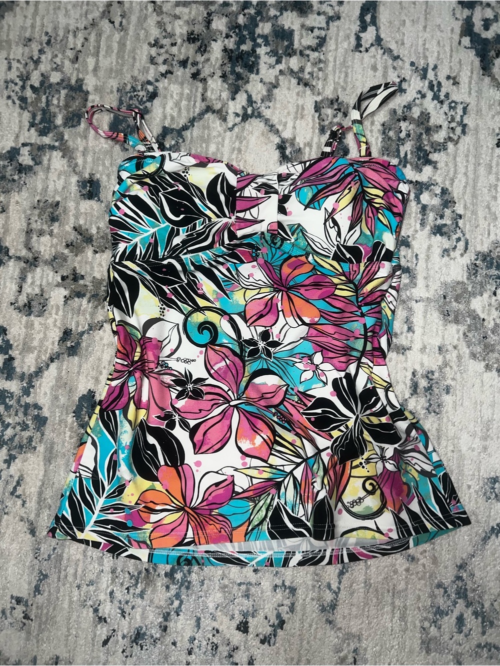 Y2K Vibrant Floral Tankini